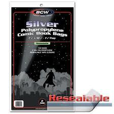 BCW - Resealable Silver Comic Bags (100 bags)